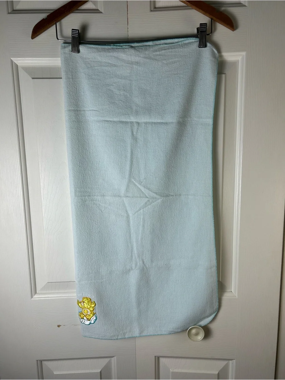 Care Bears Sweet Dreamer Blue Yellow Baby Receiving Blanket Flannel Sun Thin